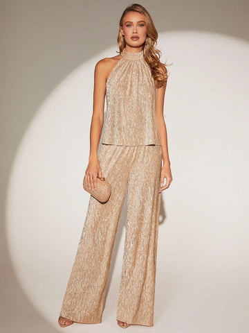 BIZ Halter Top & Wide Leg Pants