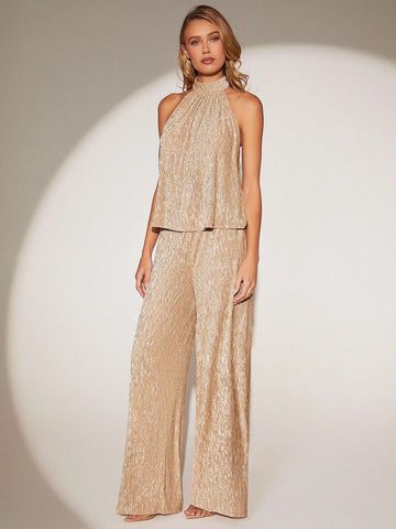 BIZ Halter Top & Wide Leg Pants