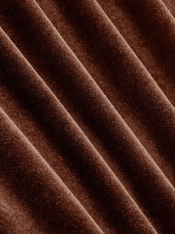 Frill Trim Ruched Asymmetrical Hem Velvet Cami Dress