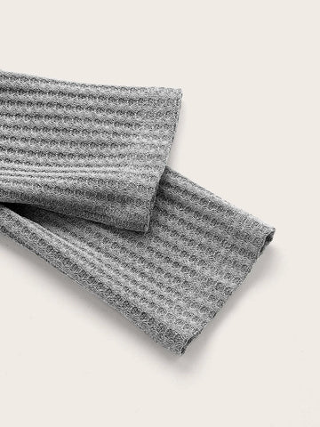 Scoop Neck Rib-knit Crop Tee