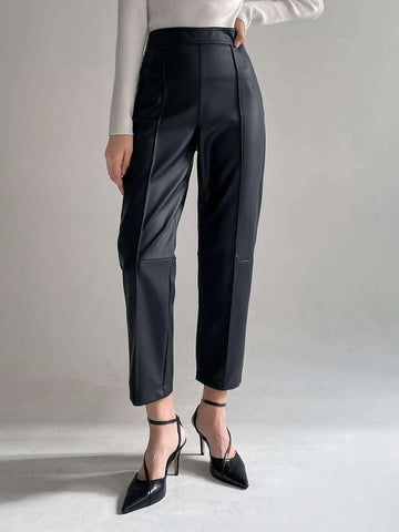 Dazy-Less Zipper Side Seam Detail Tapered Pants