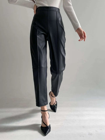 Dazy-Less Zipper Side Seam Detail Tapered Pants