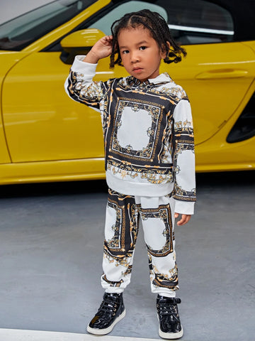 Toddler Boys Baroque Print Hoodie & Sweatpants