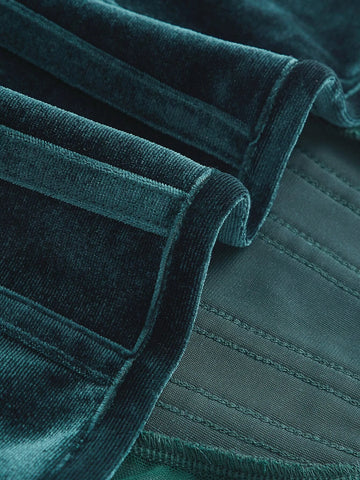 Square Neck Asymmetrical Hem Crop Top