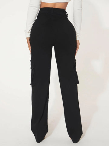 Flap Pocket Cargo Jeans