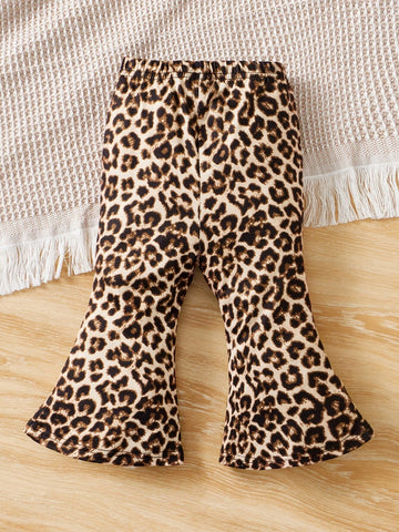 Baby Leopard Print Flare Leg Pants