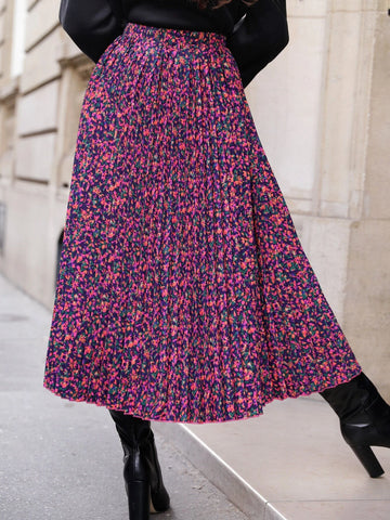 Frenchy Ditsy Floral Pleated Skirt