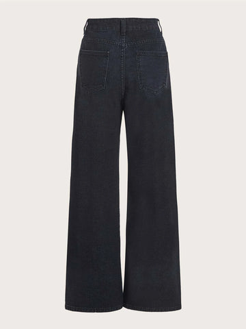 ROMWE Fairycore Star Print Straight Leg Jeans