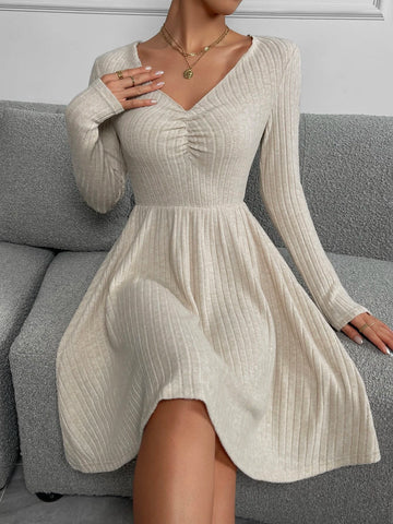 Frenchy Ruched Bust A-line Dress