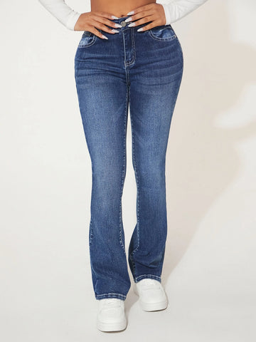 PETITE Slant Pocket Flare Leg Jeans