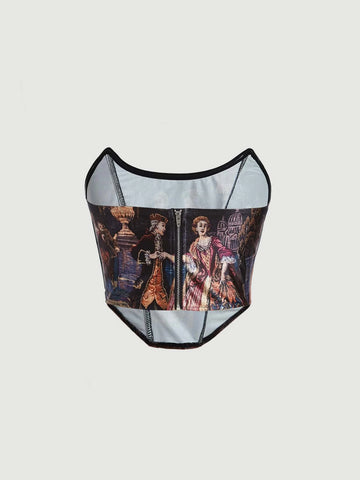Figure Graphic Bandana Tube Top