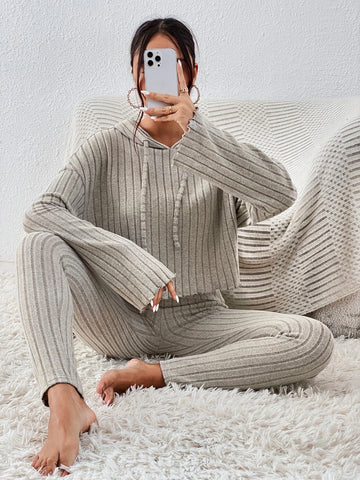 Unity Drop Shoulder Drawstring Hoodie & Leggings