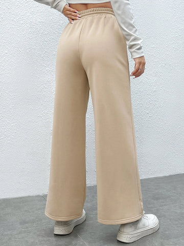 PETITE Drawstring Waist Solid Sweatpants