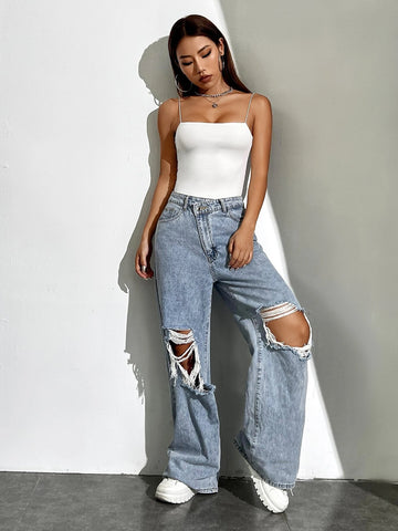 Solid Skinny Cami Bodysuit