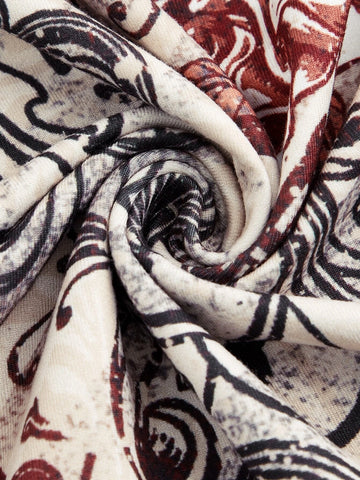 Floral & Heart Print Mermaid Skirt