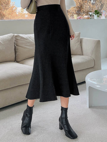 DAZY High Waist Mermaid Hem Skirt