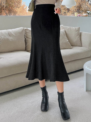 DAZY High Waist Mermaid Hem Skirt