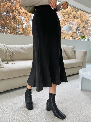 DAZY High Waist Mermaid Hem Skirt
