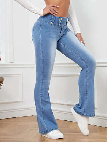 High Waist Flare Leg Jeans