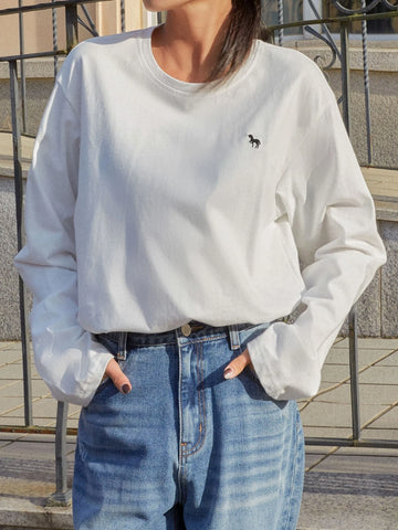 DAZY Horse Print Drop Shoulder Tee