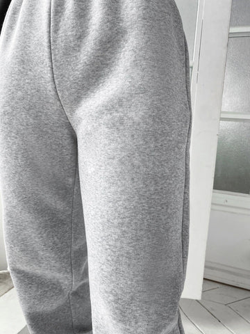 Elastic Waist Slant Pocket Sweatpants