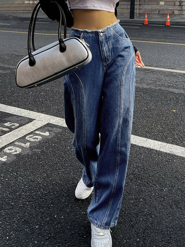 Washed Wide Leg Jeans