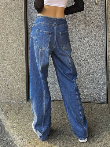 Washed Wide Leg Jeans