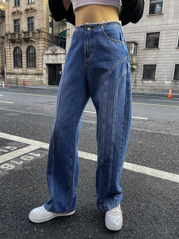 Washed Wide Leg Jeans