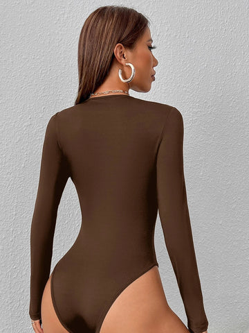 Solid Slim Fit Tee Bodysuit