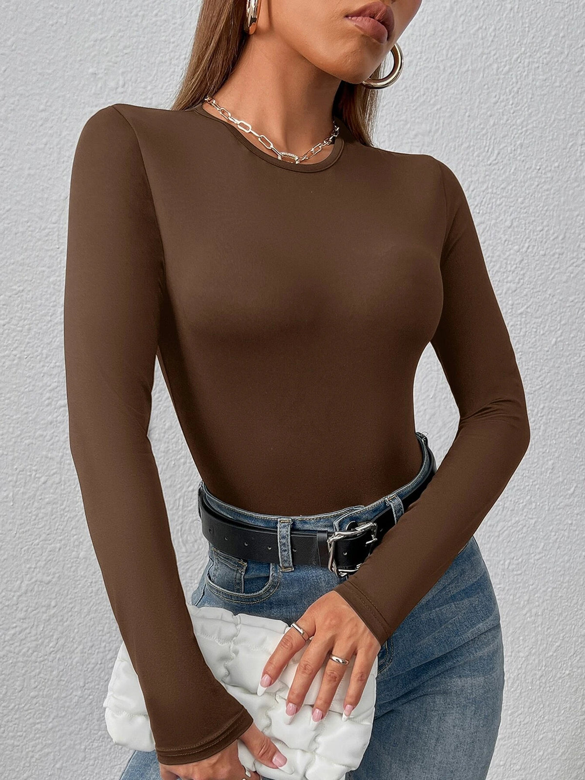 Solid Slim Fit Tee Bodysuit