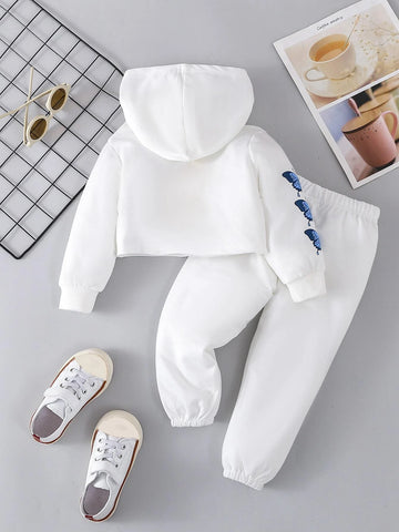 Baby Butterfly Print Hoodie & Sweatpants