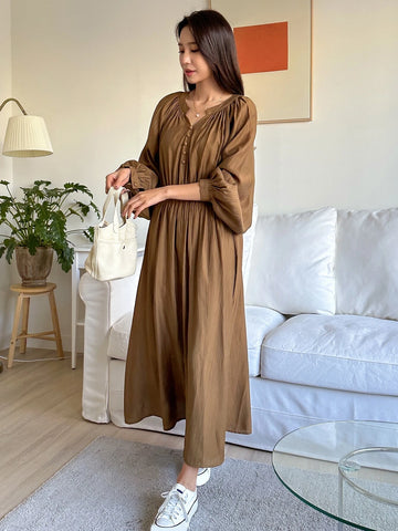 DAZY Notched Neckline Raglan Sleeve Dress