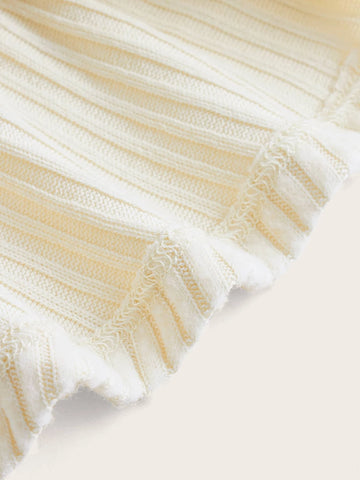 EZwear Flounce Sleeve Crop Tee