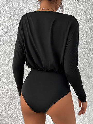 Solid Drop Shoulder Tee Bodysuit