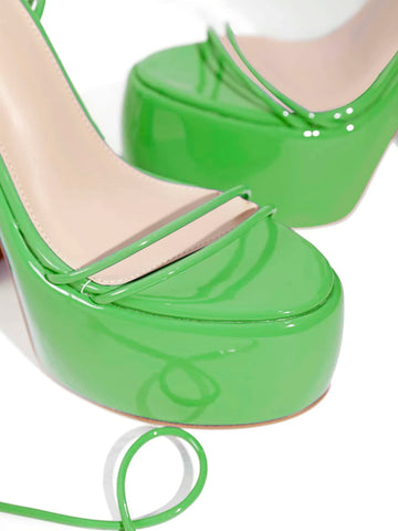 CUCCOO Baddie Collection Platform Chunky Heeled Strappy Sandals