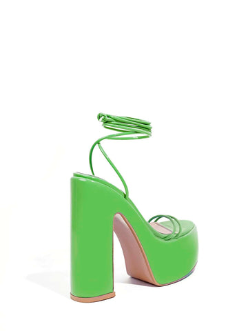 CUCCOO Baddie Collection Platform Chunky Heeled Strappy Sandals
