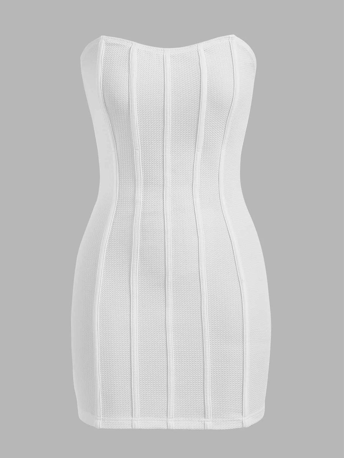 Seam Front Solid Tube Bodycon Dress