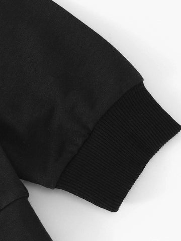 Girls Letter And Floral Print Pullover & Leggings