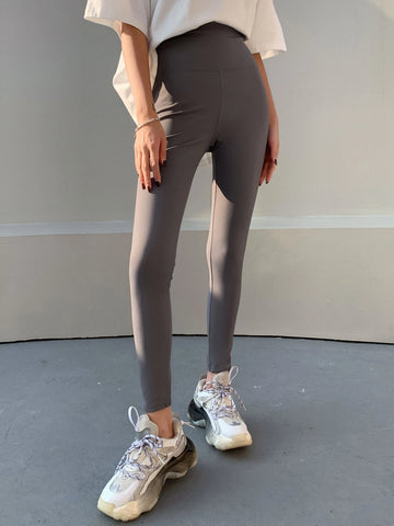DAZY Wide Waistband Solid Leggings