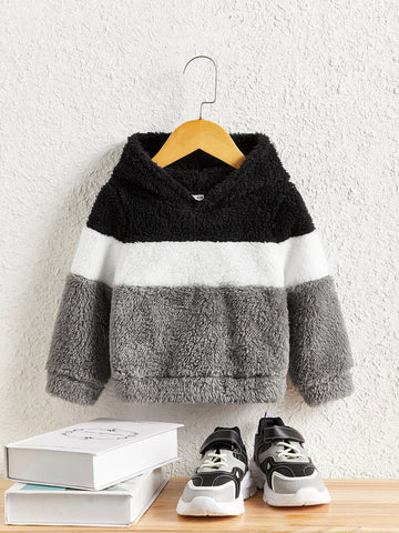 Baby Color Block Teddy Hoodie