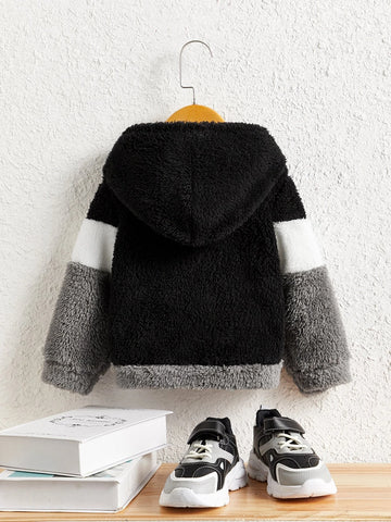 Baby Color Block Teddy Hoodie