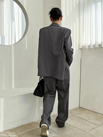 DAZY Double Breasted Flap Detail Blazer & Suit Pants