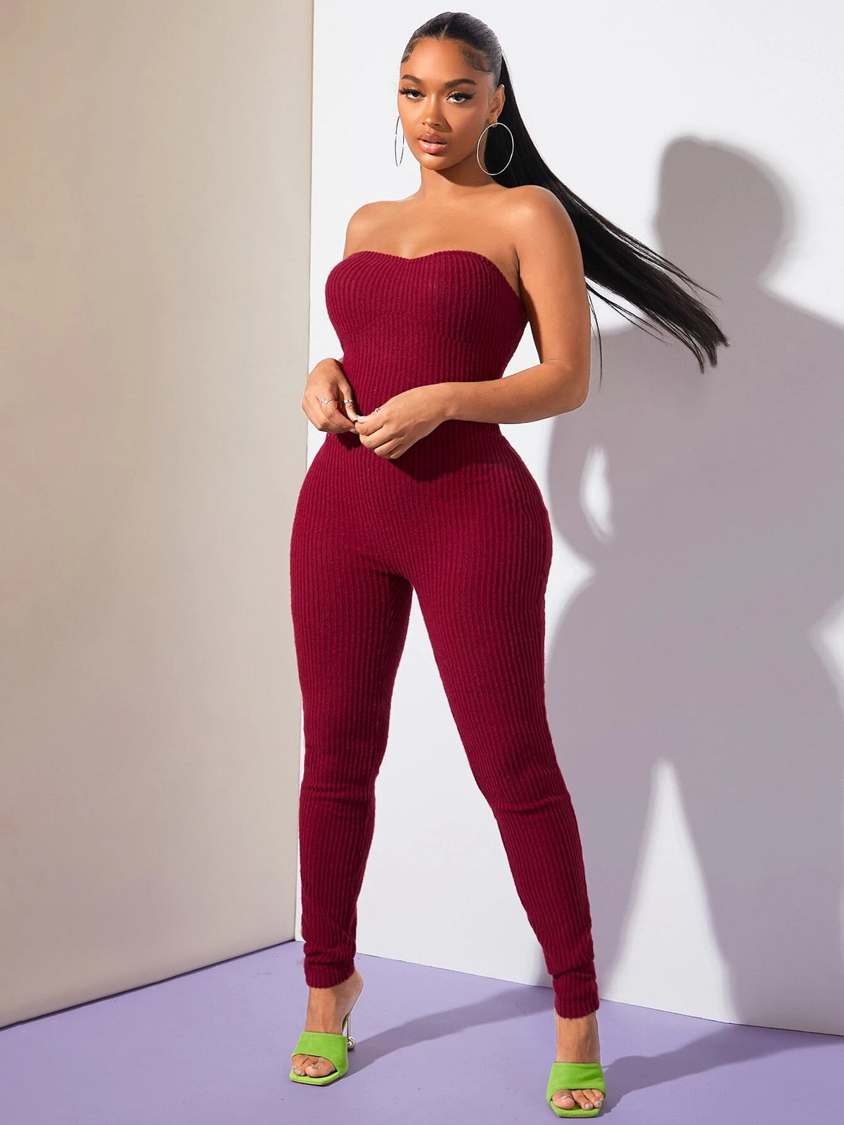 SXY Solid Tube Unitard Jumpsuit