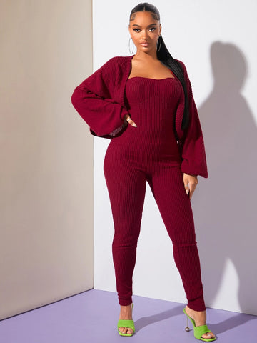 SXY Solid Tube Unitard Jumpsuit