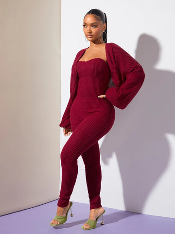 SXY Solid Tube Unitard Jumpsuit