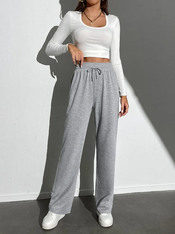Tall Solid Drawstring Waist Sweatpants