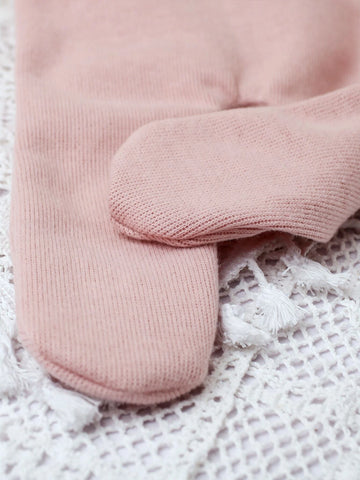 Newborn Photography Rib Knit Footed Jumpsuit & Hat & Teddy Bear