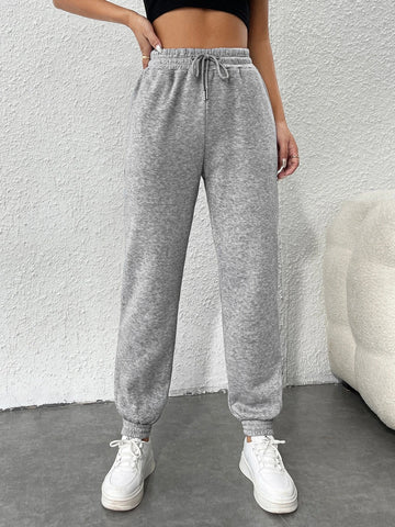 PETITE Drawstring Waist Slant Pocket Sweatpants