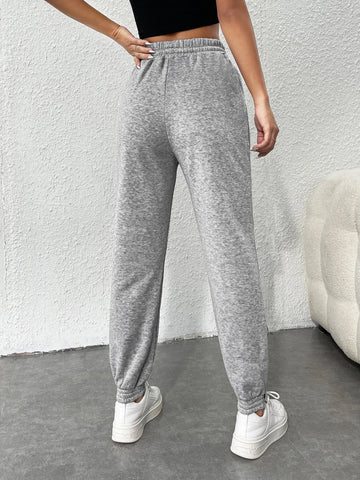 PETITE Drawstring Waist Slant Pocket Sweatpants