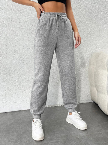 PETITE Drawstring Waist Slant Pocket Sweatpants
